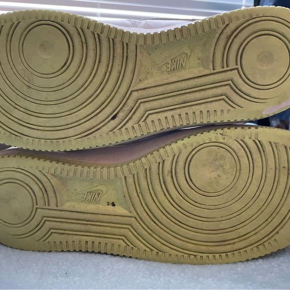 Nike Air Force Ones size 10 neon yellow white - Picture 5 of 7